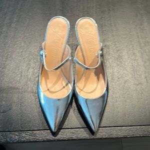JCREW Silver Slingback Pumps / size 8 / never worn